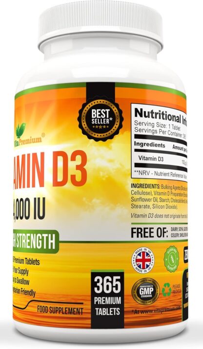 Vitamin D 4,000 IU Softgels, Maximum Strength Vitamin D3 Supplement, 365 Easy to Swallow Tablets - Full Year Supply - Image 9