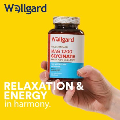 Wellgard Pure Magnesium Glycinate - Not Mixed with Citrate or Malate, High-Strength Magnesium Supplement, Mag 1200, Made in UK - Image 3