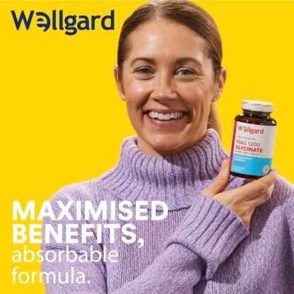 Wellgard Pure Magnesium Glycinate - Not Mixed with Citrate or Malate, High-Strength Magnesium Supplement, Mag 1200, Made in UK - Image 4