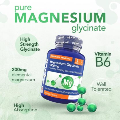 Zipvit Magnesium 500mg of Elemental Magnesium, High-Strength Magnesium Tablets, 3 Month Supply, 90 Vegan Tablets, Magnesium Supplements for Muscle, Bone & Energy, All-Round Magnesium Supplement - Image 12