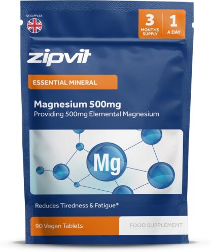 Zipvit Magnesium 500mg of Elemental Magnesium, High-Strength Magnesium Tablets, 3 Month Supply, 90 Vegan Tablets, Magnesium Supplements for Muscle, Bone & Energy, All-Round Magnesium Supplement - Image 19