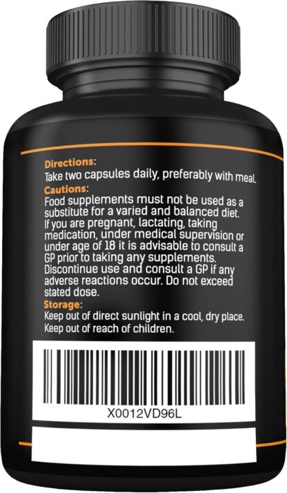 Organic Turmeric Capsules High Strength and Black Pepper with Active Curcumin with Ginger 1380mg - Advanced Tumeric - Each 120 Veg Capsule is Organic - Image 2