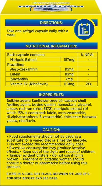 MacuShield Original Plus Capsules - 90-day pack, Eye Health Supplement* with Lutein Zeaxanthin and Meso-Zeaxanthin + Vitamin B2 (Riboflavin) which Helps Support Normal Vision, 90 count (Pack of 1) - Image 2