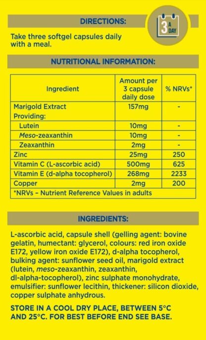 MacuShield Original Plus Capsules - 90-day pack, Eye Health Supplement* with Lutein Zeaxanthin and Meso-Zeaxanthin + Vitamin B2 (Riboflavin) which Helps Support Normal Vision, 90 count (Pack of 1) - Image 9