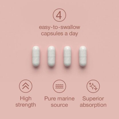 Marine Collagen Capsules 2200mg - with Hyaluronic Acid & Vitamin C - High Strength Collagen Supplements for Women & Men - 120 Collagen Tablets - Premium Hydrolysed Collagen Complex Skin Hair Joints - Image 4