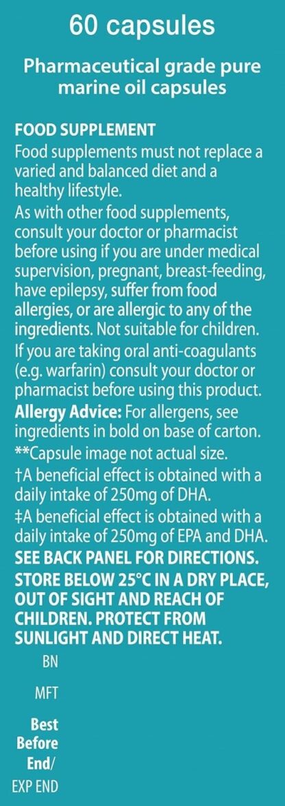 Vitabiotics Ultra Omega-3 Fish Oils Capsules with DHA EPA Nutritional Supplements for Heart Brain and Eye Vision - Image 3