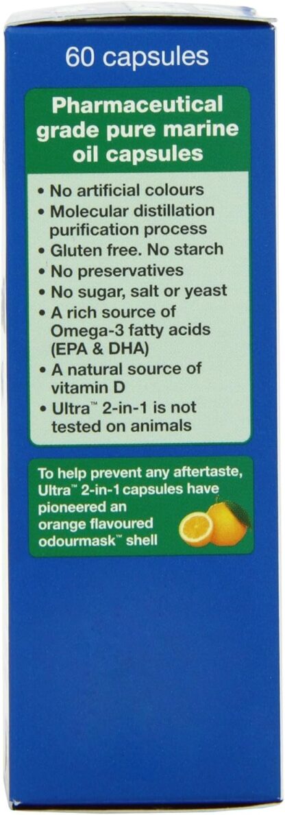 Vitabiotics Ultra Omega-3 Fish Oils Capsules with DHA EPA Nutritional Supplements for Heart Brain and Eye Vision - Image 6