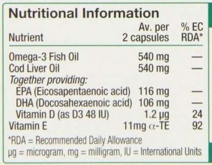 Vitabiotics Ultra Omega-3 Fish Oils Capsules with DHA EPA Nutritional Supplements for Heart Brain and Eye Vision - Image 11