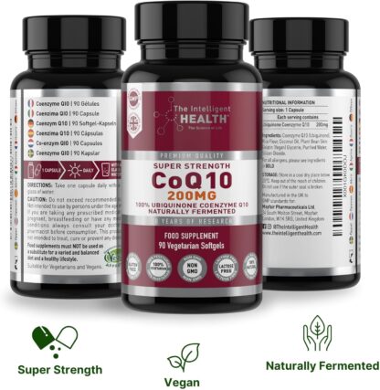 Ubiquinone Coenzyme Q10 300mg Softgel Capsules, 120 Super Strength Vegan Friendly Naturally Fermented High Absorption CoQ10 Capsules Made in The UK to GMP Standards – by The Intelligent Health - Image 7