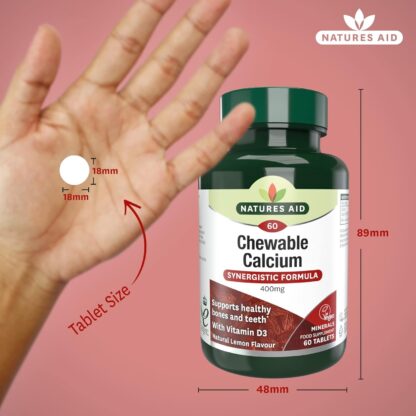 Natures Aid Calcium, Magnesium and Zinc, Maintain Normal Bones, Teeth and Muscle Function, Vegan, 90 Tablets - Image 9