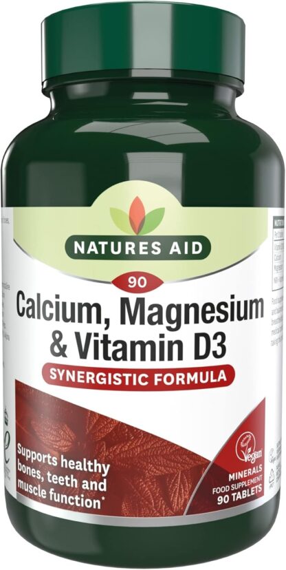 Natures Aid Calcium, Magnesium and Zinc, Maintain Normal Bones, Teeth and Muscle Function, Vegan, 90 Tablets - Image 15