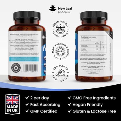 Magnesium Supplements 516mg with Zinc - 120 Magnesium Tablets Supports Muscle Bone Health, Tiredness - High Strength Contributes to Many Health Factors Easy to Swallow Sleep Supplement (not Capsules) - Image 6