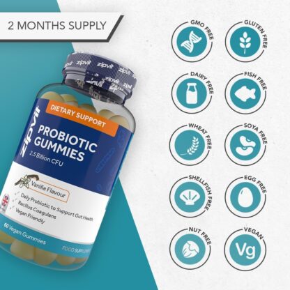 Zipvit Probiotic 6 Billion CFU with Prebiotic, Multi Strain Probiotics for Gut Health, 5 Strains Including Lactobacillus Acidophilus, 60 Vegetarian Capsules for Women & Men, 2 Month Supply - Image 14