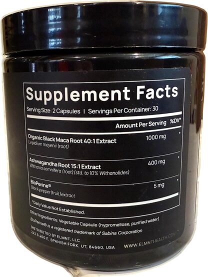 40,000mg Organic Black Maca Root 40X Strength Testosterone Supplement for Men + Ashwaganhda - Highest Potency Black Maca Root Capsules for Men 100% Pure Maca Powder Enhance Mens Health + Male Booster - Image 2