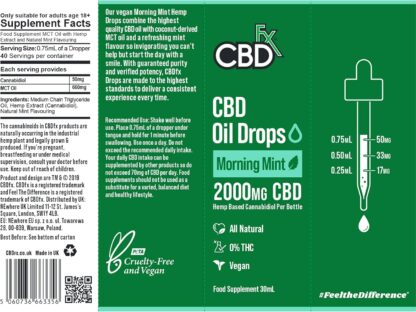 CBDfx 2000mg CBD Oil, High Strength CBD Oil, Very Berry Flavoured CBD Oil Drops, Vegan, Natural, Non-GMO, Blended with MCT Oil, No THC, 30ml (40 Days) - Image 16