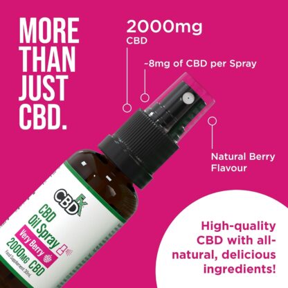 CBDfx 2000mg CBD Oil, High Strength CBD Oil, Very Berry Flavoured CBD Oil Drops, Vegan, Natural, Non-GMO, Blended with MCT Oil, No THC, 30ml (40 Days) - Image 49