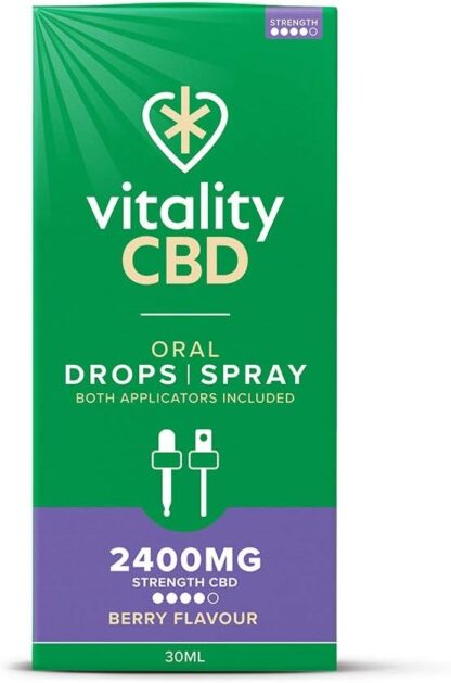 Vitality CBD Drops, Spray in MCT Oil 2400 mg, Berry, 30 ml, NO THC - Image 8