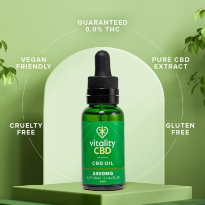 Vitality CBD Drops, Spray in MCT Oil 2400 mg, Berry, 30 ml, NO THC - Image 11