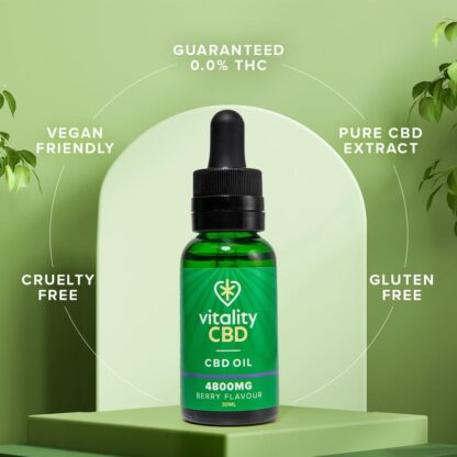 Vitality CBD Drops, Spray in MCT Oil 2400 mg, Berry, 30 ml, NO THC - Image 48