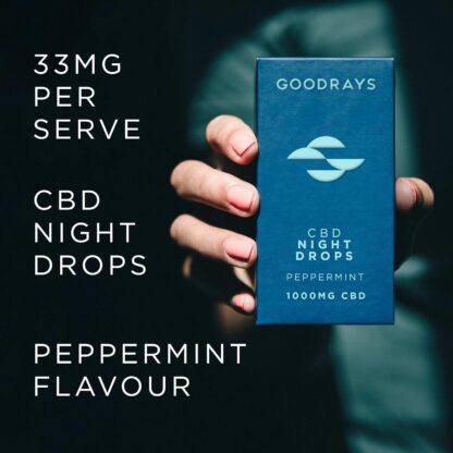 Goodrays, 1000mg High Strength CBD Oil Drops for Sleep, Peppermint Cannabidiol Night Drops, Improves Sleep, Stress Relief, Vegan, Gluten Free, 100% Natural, Night-time Use - Image 2