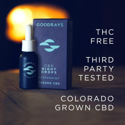 Goodrays, 1000mg High Strength CBD Oil Drops for Sleep, Peppermint Cannabidiol Night Drops, Improves Sleep, Stress Relief, Vegan, Gluten Free, 100% Natural, Night-time Use - Image 4