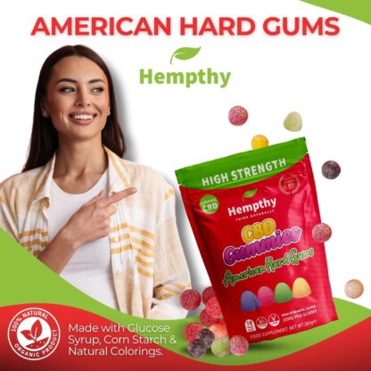 Hempthy CBD Gummies High Strength 1000mg CBD Edibles for Pain Relief & Better Sleep, THC-Free, High Strength CBD Gummy for Anxiety Relief for Adults (American Hard Gums) - Image 3