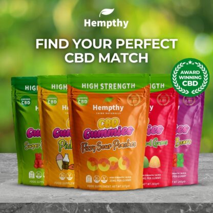 Hempthy CBD Gummies High Strength 1000mg CBD Edibles for Pain Relief & Better Sleep, THC-Free, High Strength CBD Gummy for Anxiety Relief for Adults (American Hard Gums) - Image 8