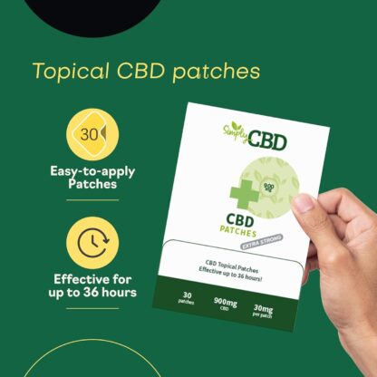 Simply CBD Topical Patches - 30 Patches - 30mg Per Patch, White - Image 3