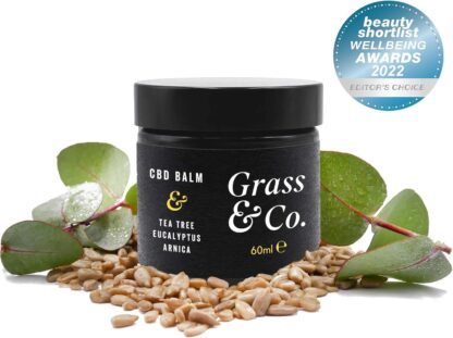 Grass & Co. EASE CBD Balm 300mg Fast-Absorbing Muscle Balm With Arnica, Tea Tree and Eucalyptus 60ml Jar - Image 3