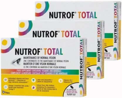 90 Nutrof Total Capsules – Eye Health Supplement with Lutein, Zeaxanthin, Omega 3, and Antioxidants | Daily Dose of Essential Nutrients for Optimal Eye Health | 30 Capsules x 3 Packs (3-Month Supply) - Image 8