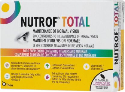 90 Nutrof Total Capsules – Eye Health Supplement with Lutein, Zeaxanthin, Omega 3, and Antioxidants | Daily Dose of Essential Nutrients for Optimal Eye Health | 30 Capsules x 3 Packs (3-Month Supply) - Image 9