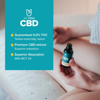 BeYou CBD Oil - 4800mg CBD Drops & Spray - High Strength CBD Oil - MCT Oil - Lab Tested, No THC - Lemon Flavour - 30ml - Soothes Stress, Anxiety, Sleep, Aches & Pains - Image 2