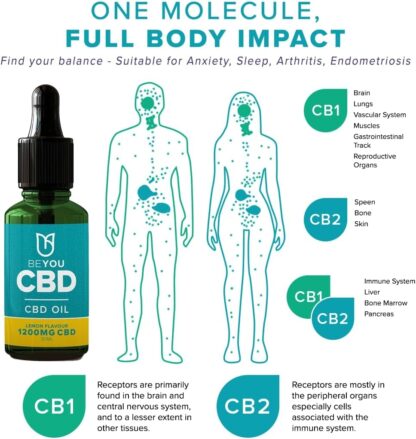 BeYou CBD Oil - 4800mg CBD Drops & Spray - High Strength CBD Oil - MCT Oil - Lab Tested, No THC - Lemon Flavour - 30ml - Soothes Stress, Anxiety, Sleep, Aches & Pains - Image 4