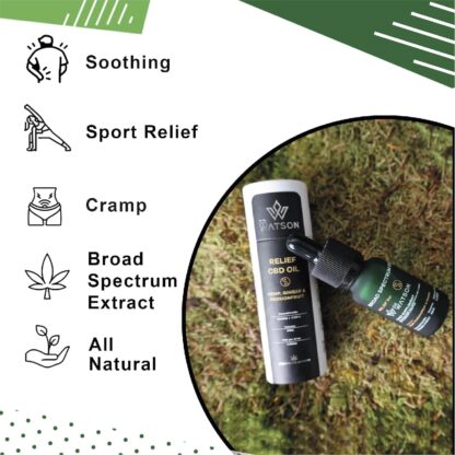 Dr Watson Relief + Plus High Strength Broad Spectrum CBD Oil Support Your Body Before During & After Exercise All Natural Hemp Passionfruit & Ginger 20ml 3000mg - Image 7