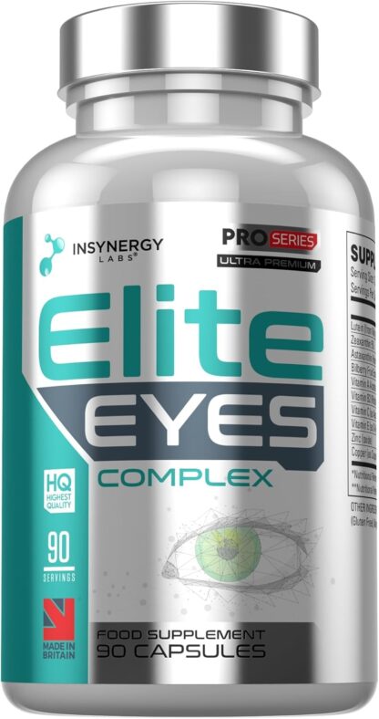 Eye Vitamins (Maximum Dose in UK) Superior Eye Supplement 10 Ingredients, 90 Capsules - Lutein, Zeaxanthin,Bilberry, Eye Health Capsules Eye Health Vision Health